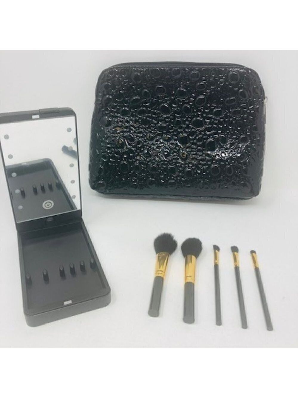 Make up bag, brush set and LED mirror - Picture 3 of 5